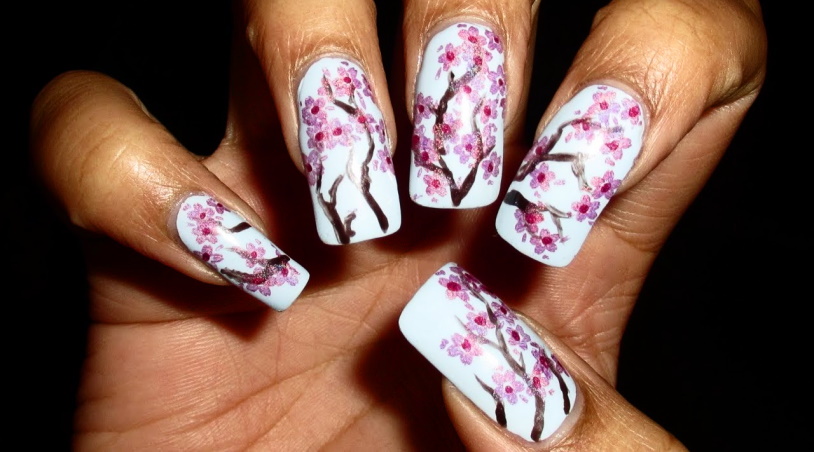 Handmade Press-on Nails - Pink Sakura